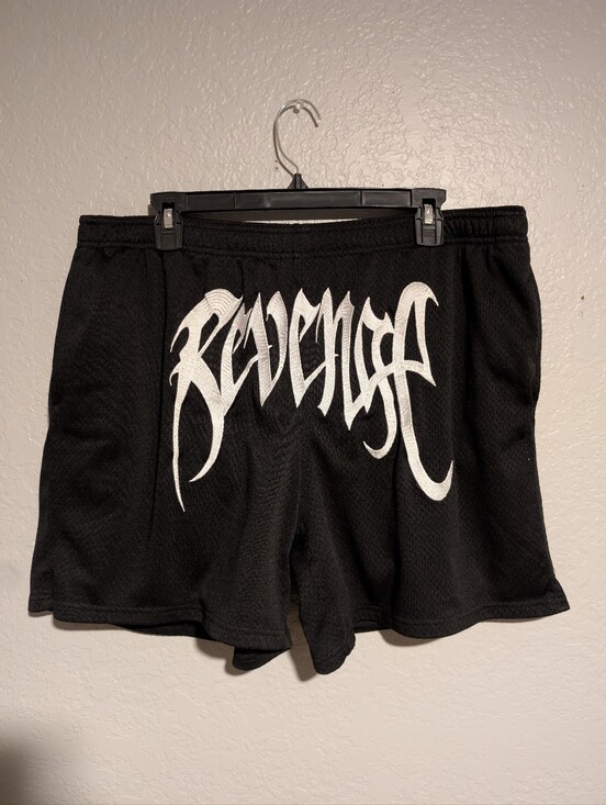 Revenge Clothing Other - Revenge "Arch Logo" Embroidered Mesh Shorts